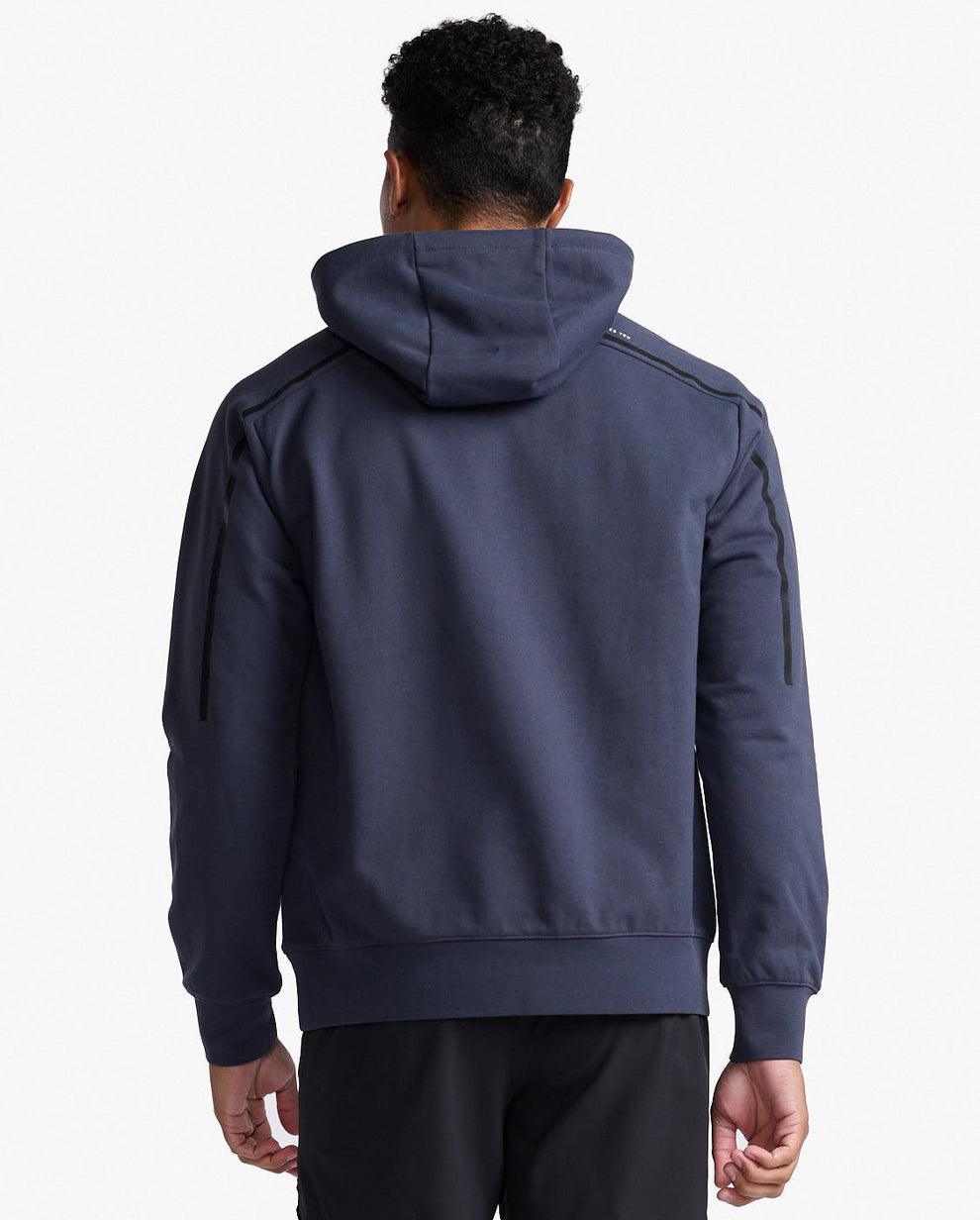 2XU MR6699A Motion Men's Cycling Hoodie (India Ink/White) | Cycling Gears Hub