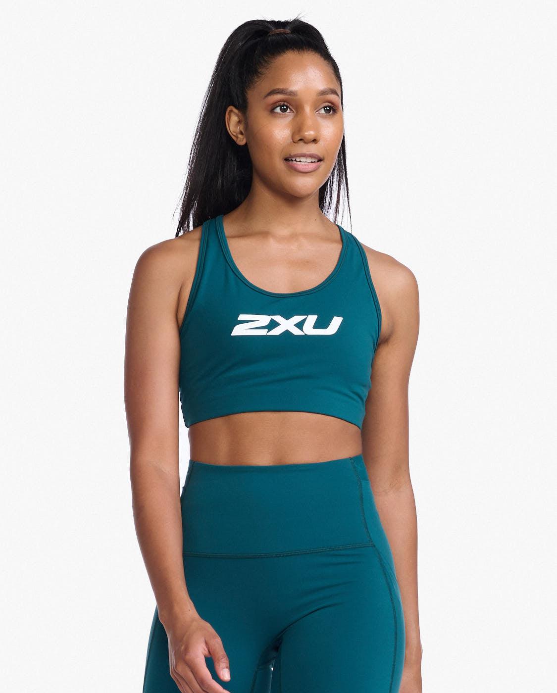 2XU WR6459A Motion Racerback Crop Women's Triathlon Suit (Jade/White) | Cycling Gears Hub