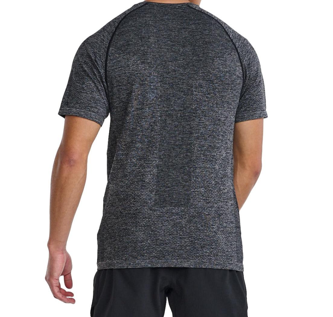2XU MR7226A Motion Tech Tee Men's Running T-Shirt (Grey Marie) | Cycling Gears Hub