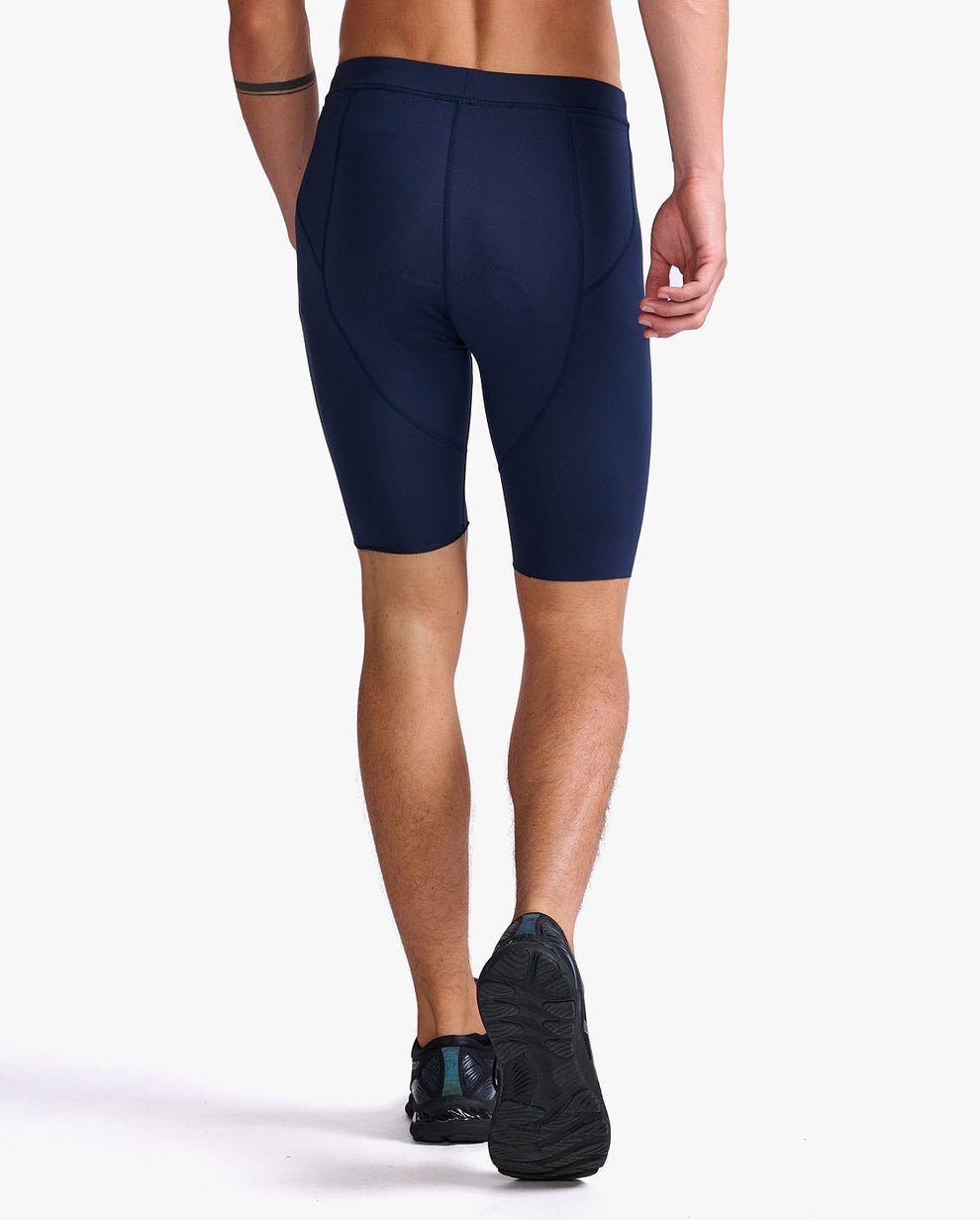 2XU MT6430B Aero 9 Inch Men's Triathlon Shorts (Midnight/Jade) | Cycling Gears Hub - Cycling Gears Hub