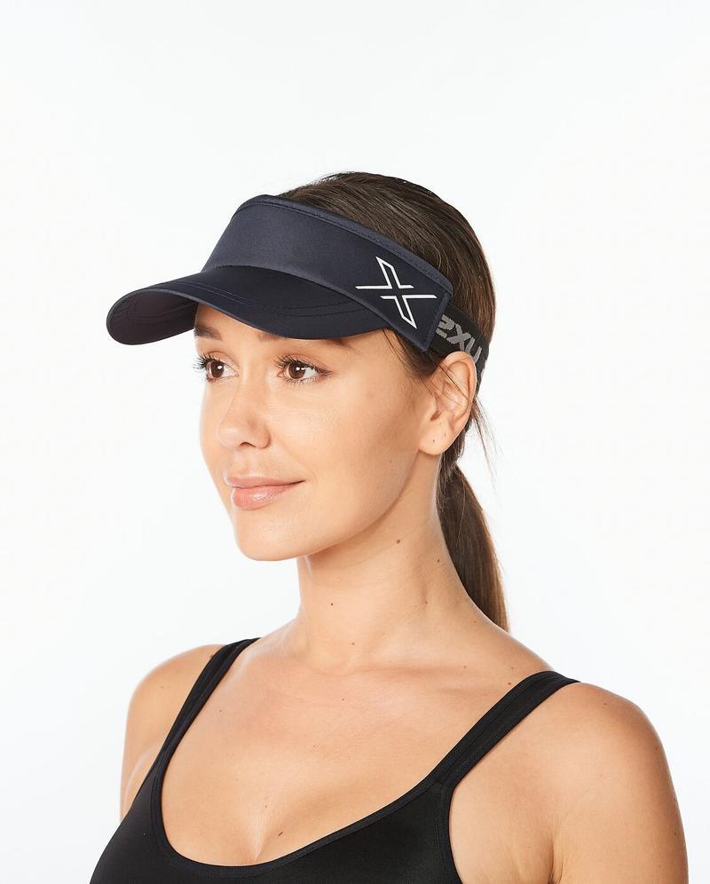 2XU UQ6165F Performance Visor (Black/Black OSFA) | Cycling Gears Hub