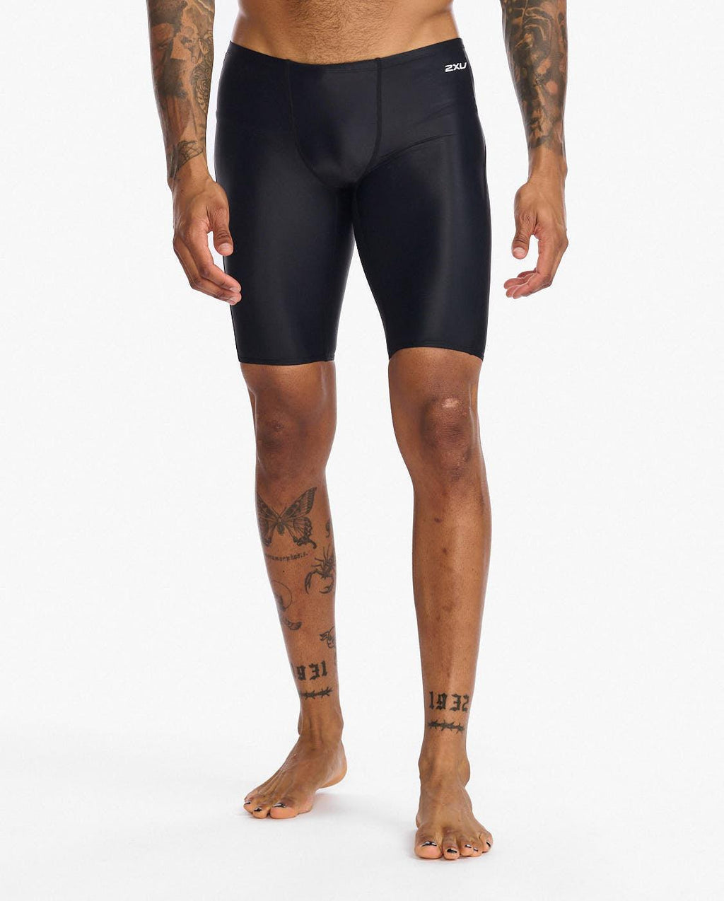 2XU MS6643B Propel Men's Swimming Shorts (Black/White) | Cycling Gears Hub