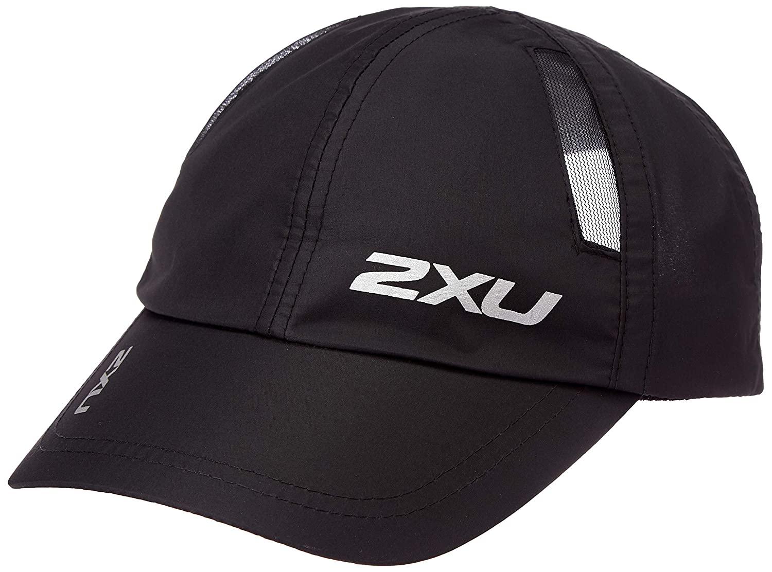 2XU UQ5685F Run Cap (Black/Black OSFA) | Cycling Gears Hub