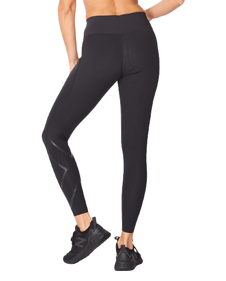 2XU WA5367B Mid - Rise Women's Compression Tights (Black/Nero) | Cycling Gears Hub - Cycling Gears Hub