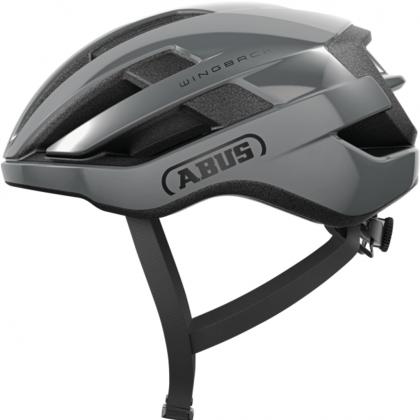 ABUS WingBack Helmet – Race Grey | Lightweight Aerodynamic Road Cycling Helmet