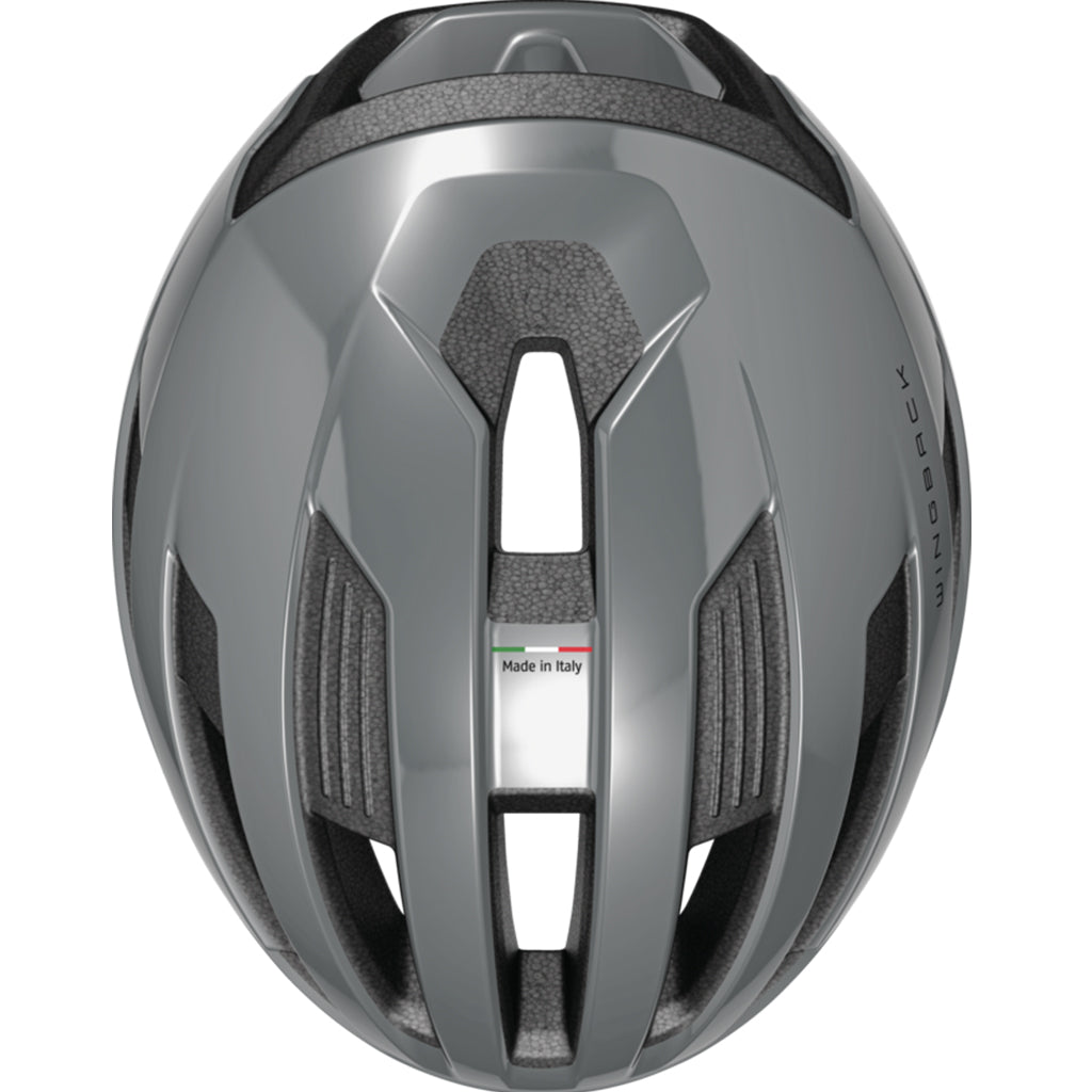 ABUS WingBack Helmet – Race Grey | Lightweight Aerodynamic Road Cycling Helmet