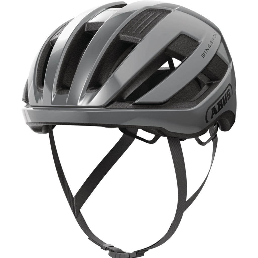 ABUS WingBack Helmet – Race Grey | Lightweight Aerodynamic Road Cycling Helmet