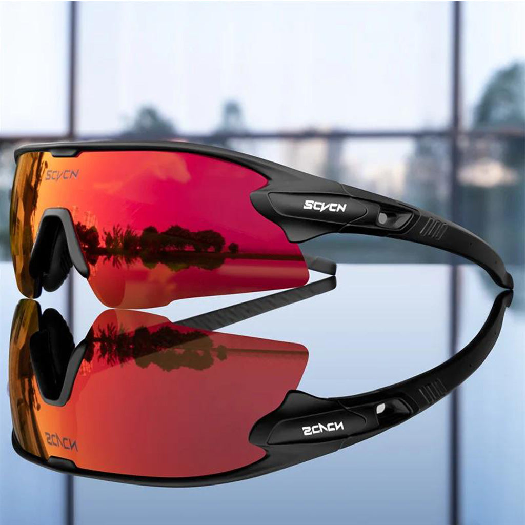 SCVCN S2 SPORTS SUNGLASSES-RED/BLACK