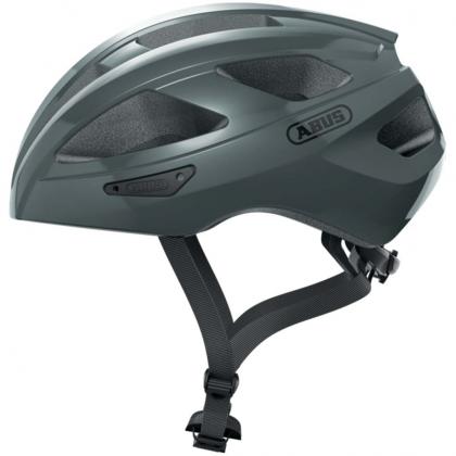ABUS Macator Helmet – Race Grey | Lightweight Road Cycling Helmet