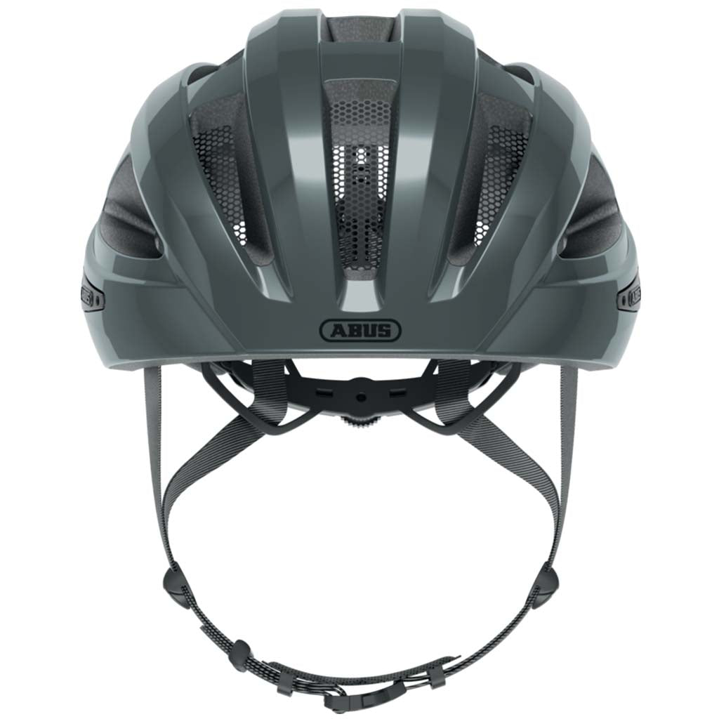 ABUS Macator Helmet – Race Grey | Lightweight Road Cycling Helmet
