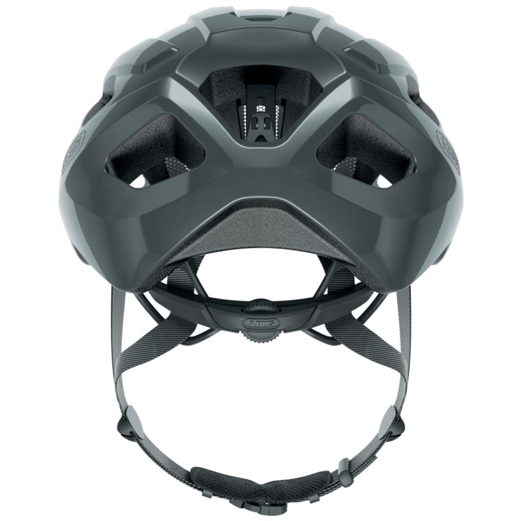 ABUS Macator Helmet – Race Grey | Lightweight Road Cycling Helmet