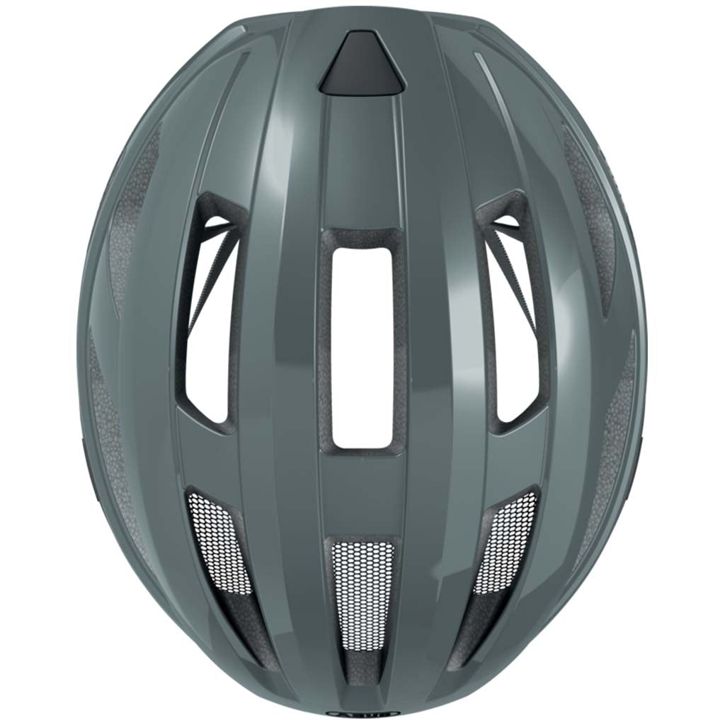ABUS Macator Helmet – Race Grey | Lightweight Road Cycling Helmet
