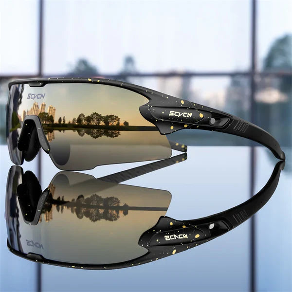 SCVCN S2 SPORTS SUNGLASSES-GOLD/BLACK