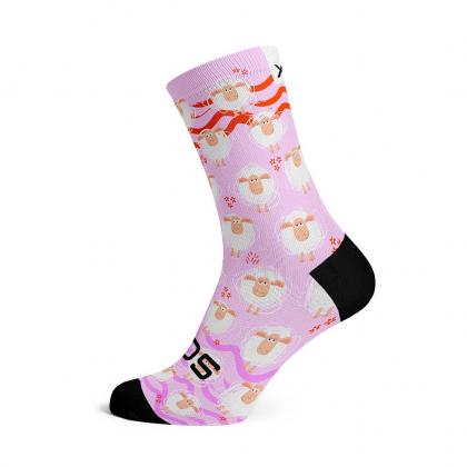 SOX Pink Sheep Casual Crew Socks – Playful Lifestyle Crew | Breathable Everyday Comfort