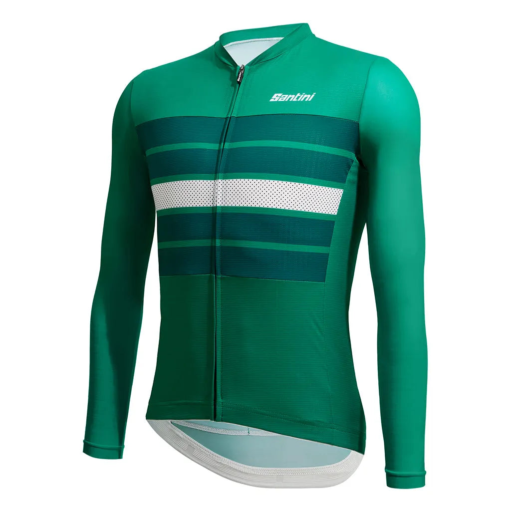 Santini Eco Sleek Bengal Men's Cycling Jersey (Green) | Cycling Gears Hub