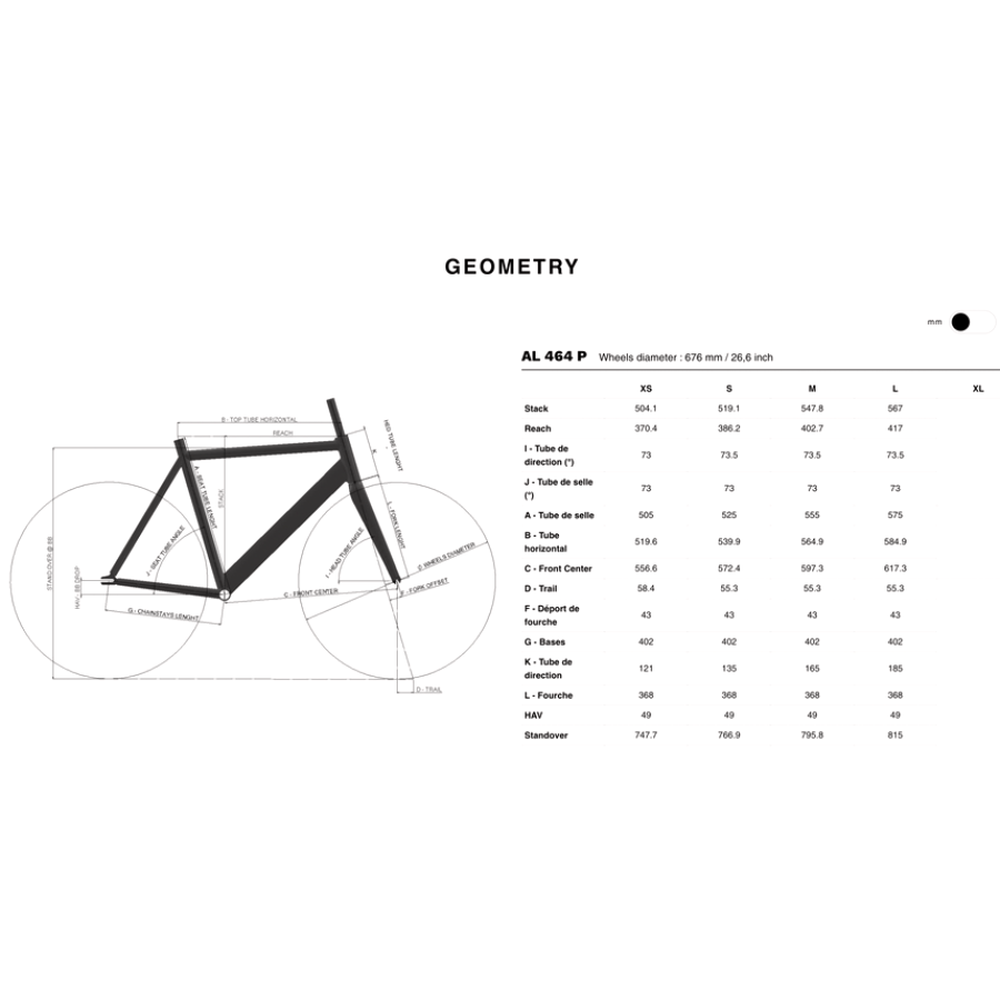 LOOK AL 464 P Track Frameset – High-End Aluminium High-End Aluminium | Cycling Gears Hub