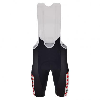 Santini TDF KOM Leader Men's Cycling Bibshorts (Black/Polka) | Cycling Gears Hub