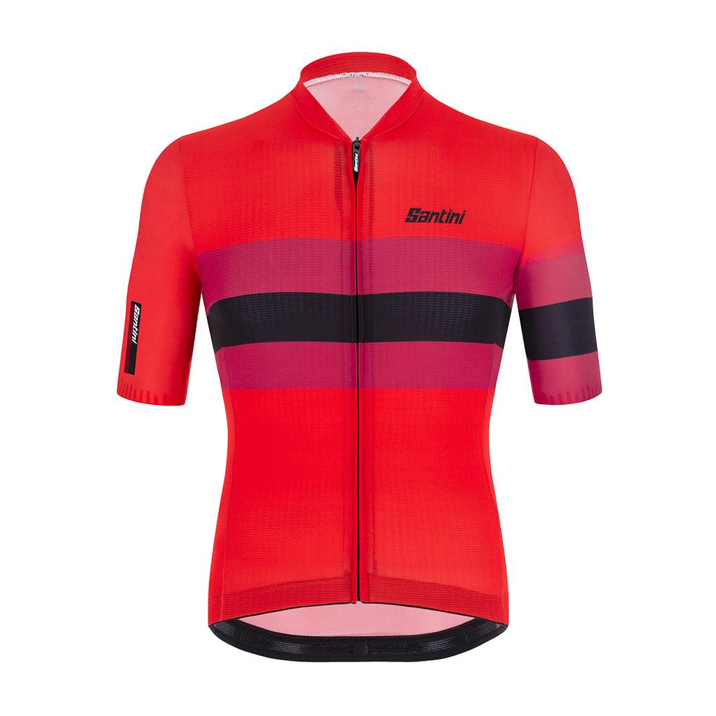 Santini Eco Sleek Bengal Mens Cycling Jersey (Red) | Cycling Gears Hub