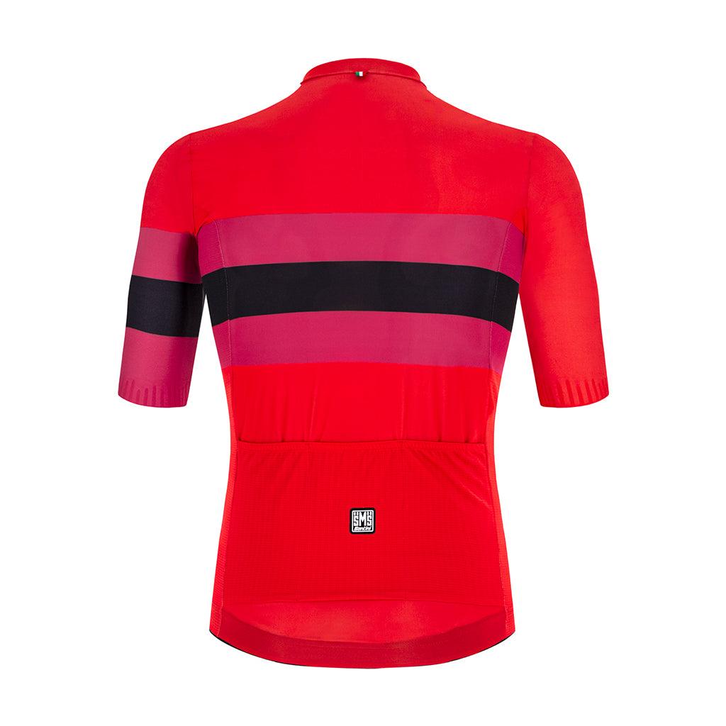 Santini Eco Sleek Bengal Mens Cycling Jersey (Red) | Cycling Gears Hub