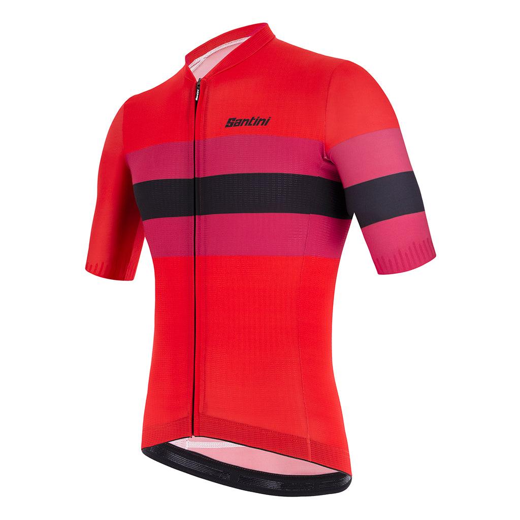 Santini Eco Sleek Bengal Mens Cycling Jersey (Red) | Cycling Gears Hub