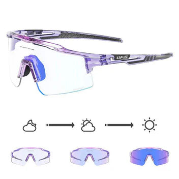 KAPVOE X75 Colour PhotoChromic Cycling Sunglasses – Blue
