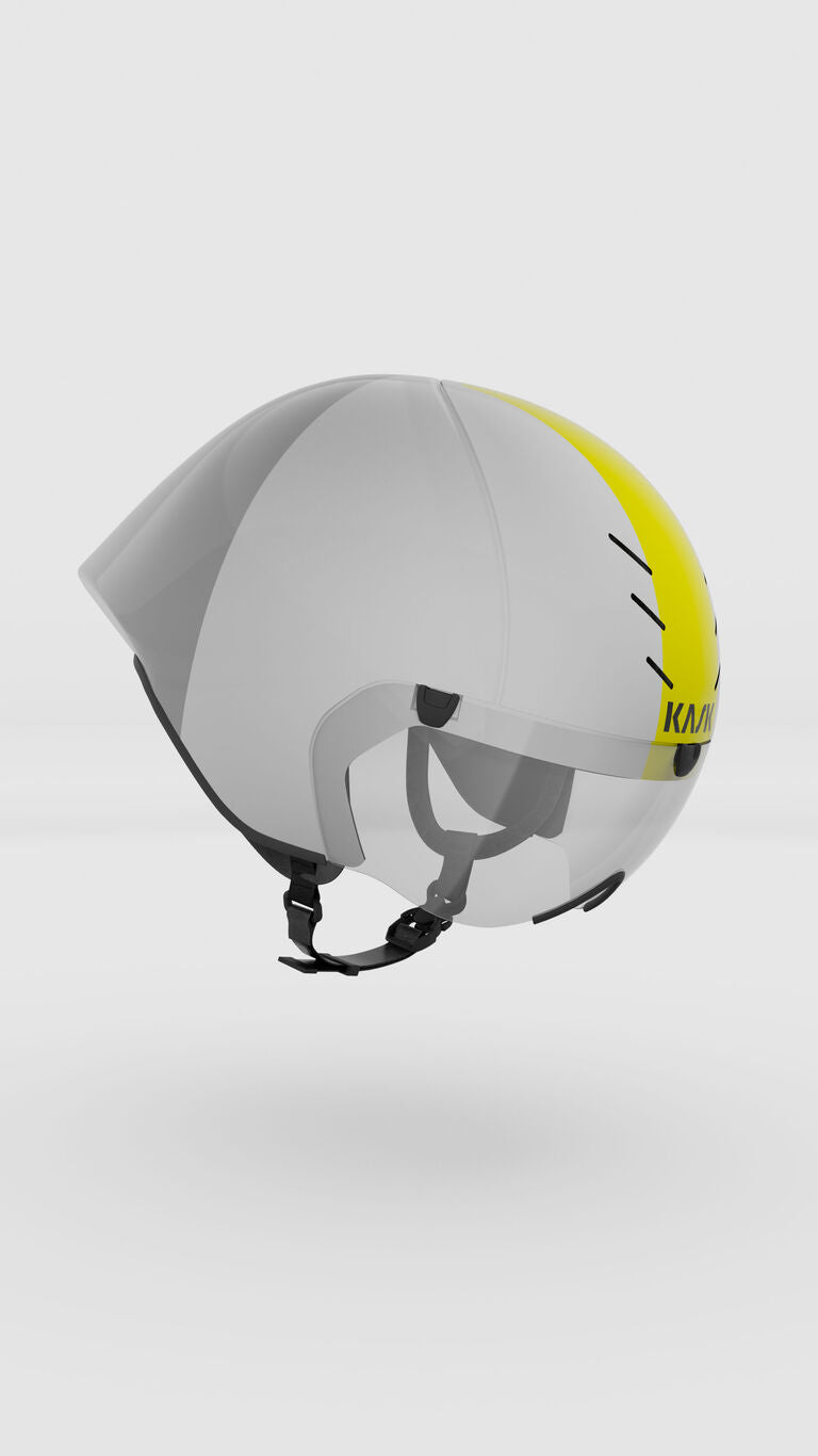 KASK Mistral Time Trial Helmet – White/silver Aero TT Helmet for Road Cycling & Triathlon