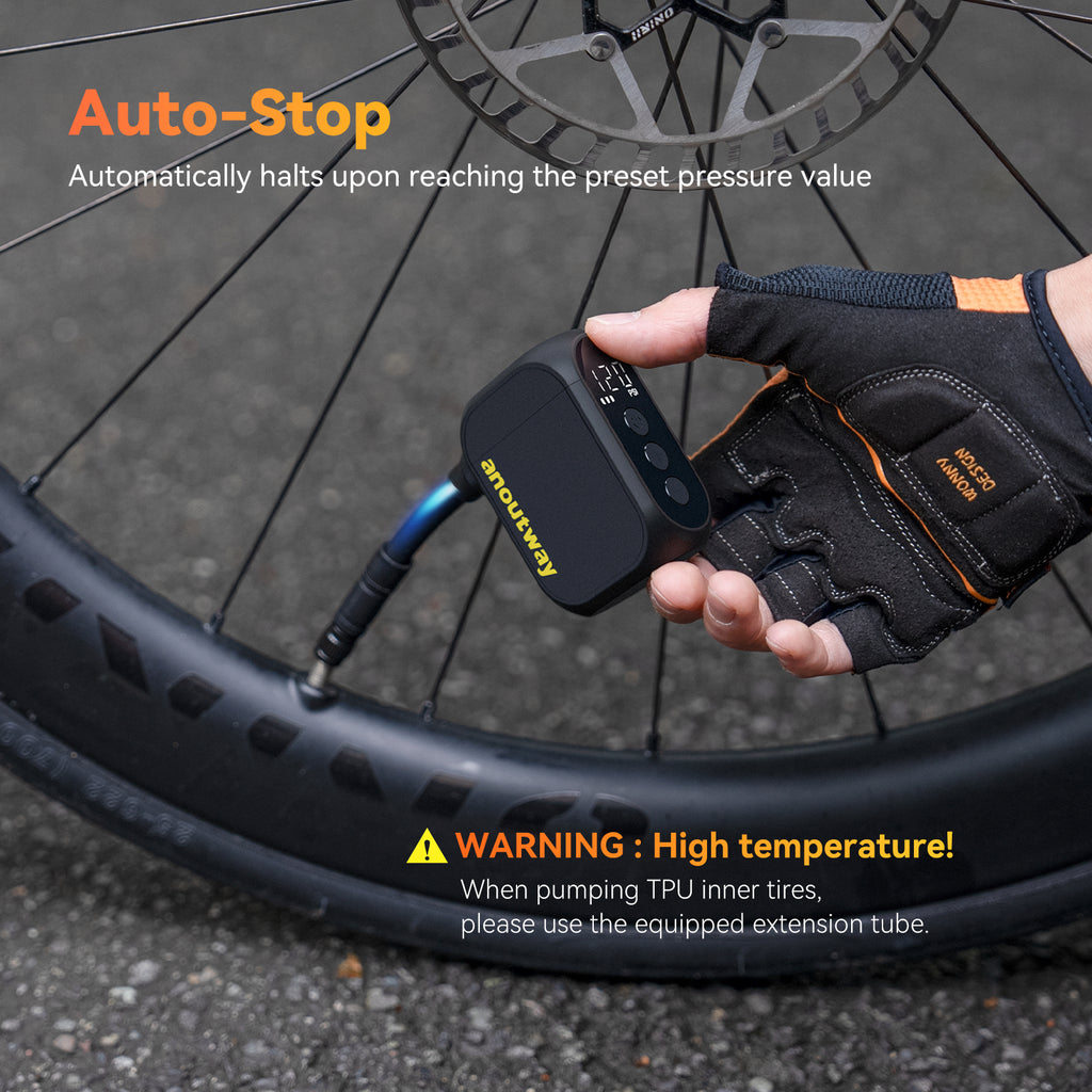 Anoutway AS210 Pro Mini Electronic Hand Pump (Black) | Cycling Gears Hub