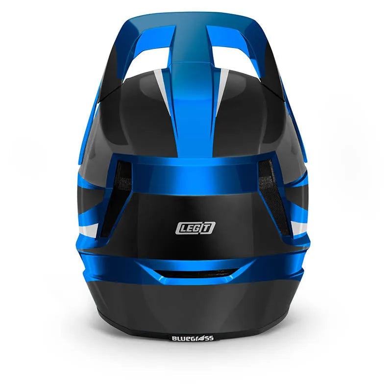 Bluegrass Legit MTB Cycling Helmet (Blue Metallic/Black Glossy) | Cycling Gears Hub