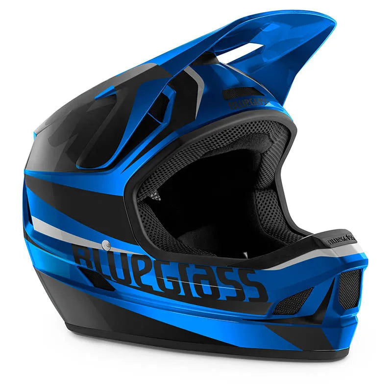 Bluegrass Legit MTB Cycling Helmet (Blue Metallic/Black Glossy) | Cycling Gears Hub