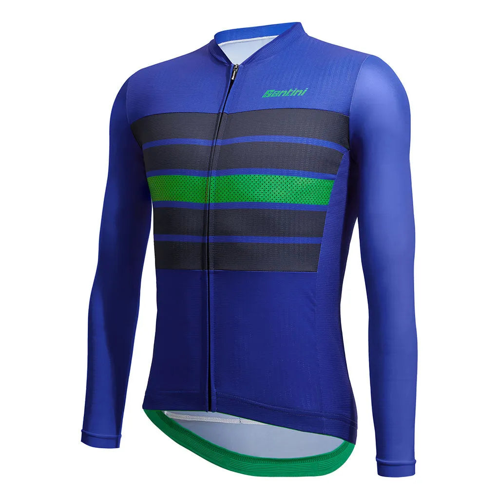 Santini Eco Sleek Bengal Mens Cycling Jersey (Blue) | Cycling Gears Hub