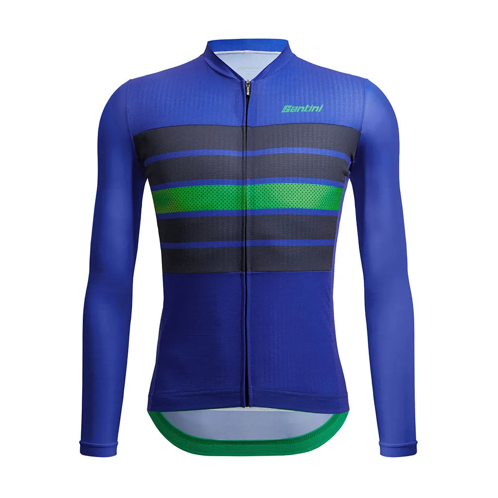 Santini Eco Sleek Bengal Mens Cycling Jersey (Blue) | Cycling Gears Hub