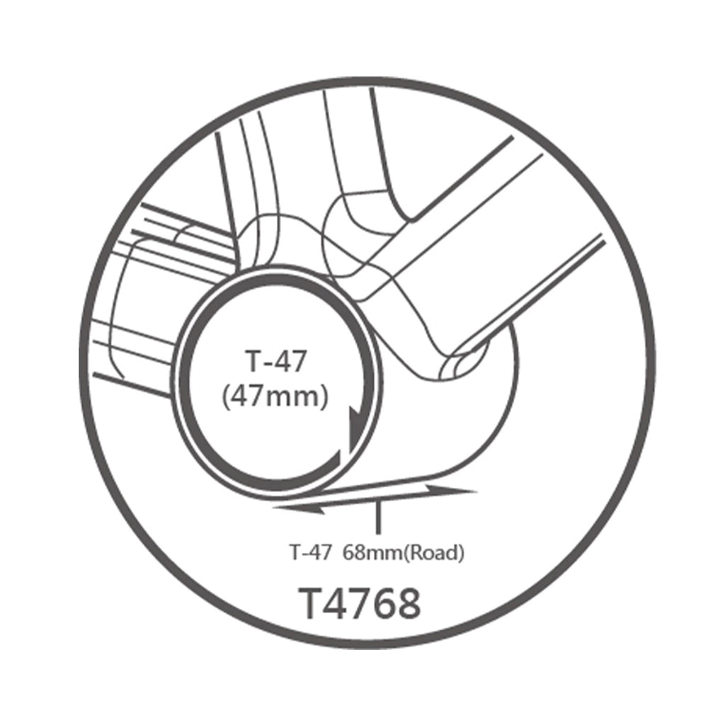 Tripeak  T47 3 in 1 Road Bottom Bracket (Black) | Cycling Gears Hub