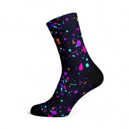 SOX Purple Splash Casual Crew Socks – Bold Lifestyle Crew | Breathable Everyday Comfort