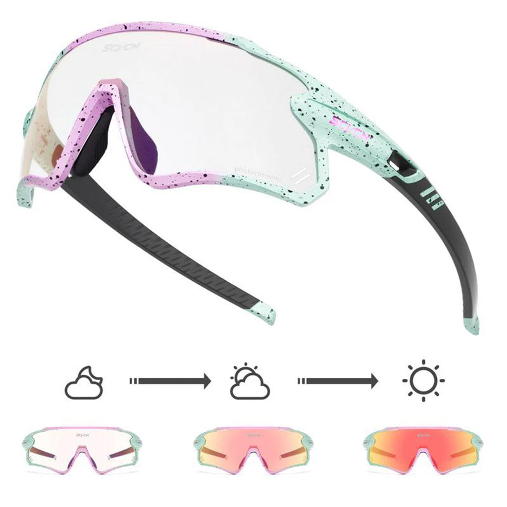 SCVCN S1 COLOUR PC SUNGLASSES-RED/PINK/GREEN