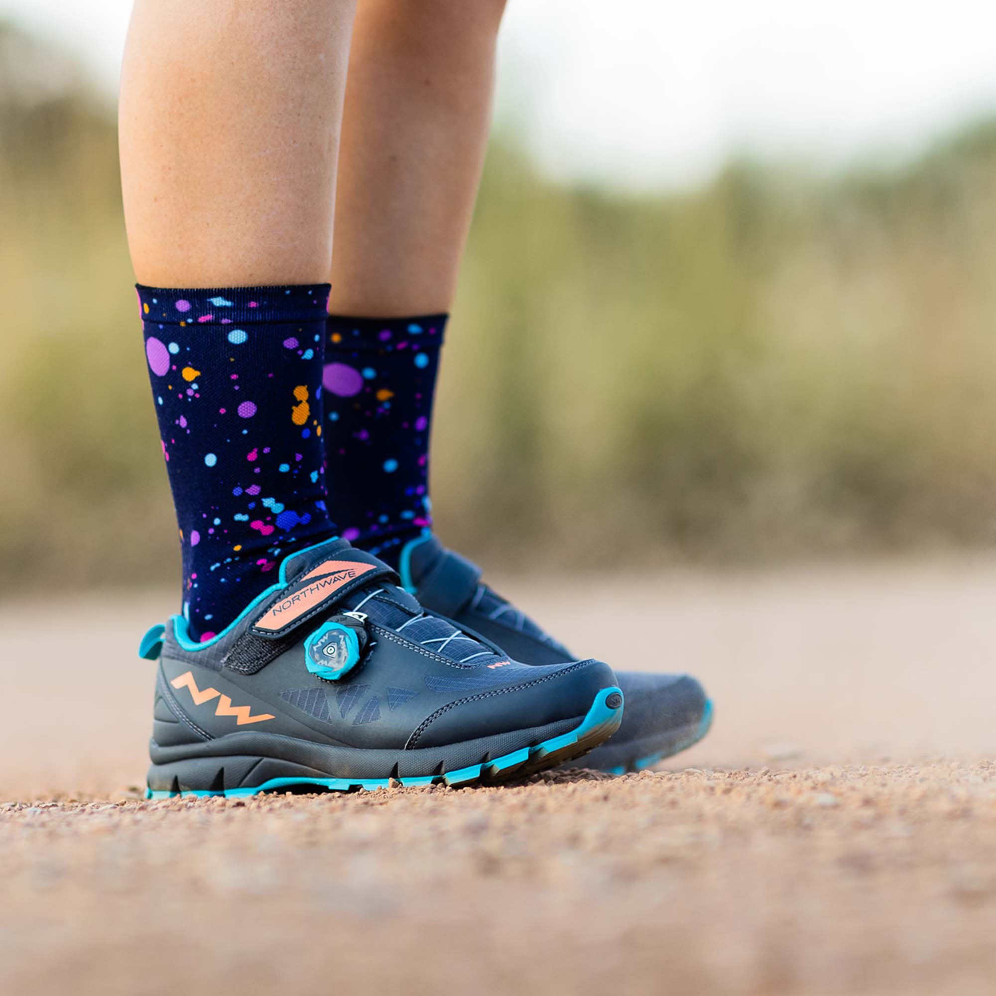 SOX Purple Splash Casual Crew Socks – Bold Lifestyle Crew | Breathable Everyday Comfort