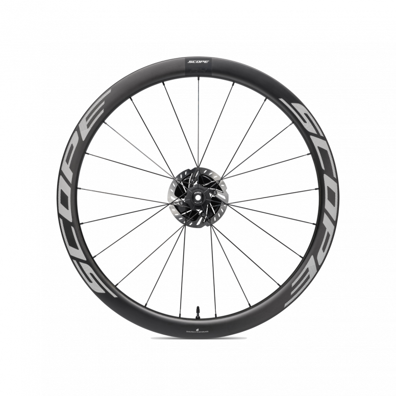 SCOPE WHEELSET DISCBRAKE R4 45MM DEEP 11SPEED SHIMANO BLACK DECALS