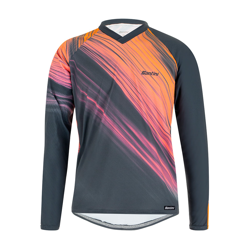SANTINI MTB SASSO THERMAL LS JERSEY RED SZ-M
