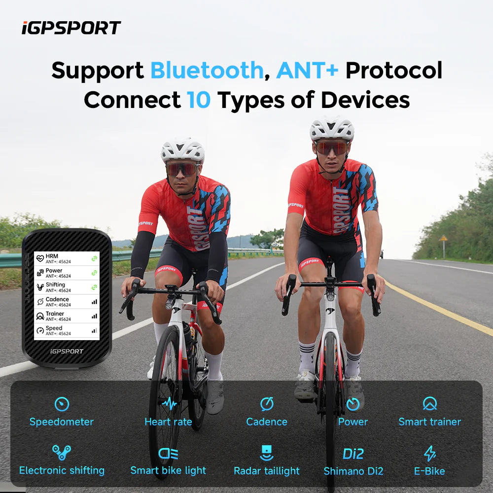 iGPSPORT BSC300T GPS Bike Computer | 2.4” Color Touchscreen with Offline Maps | Cycling Gears Hub