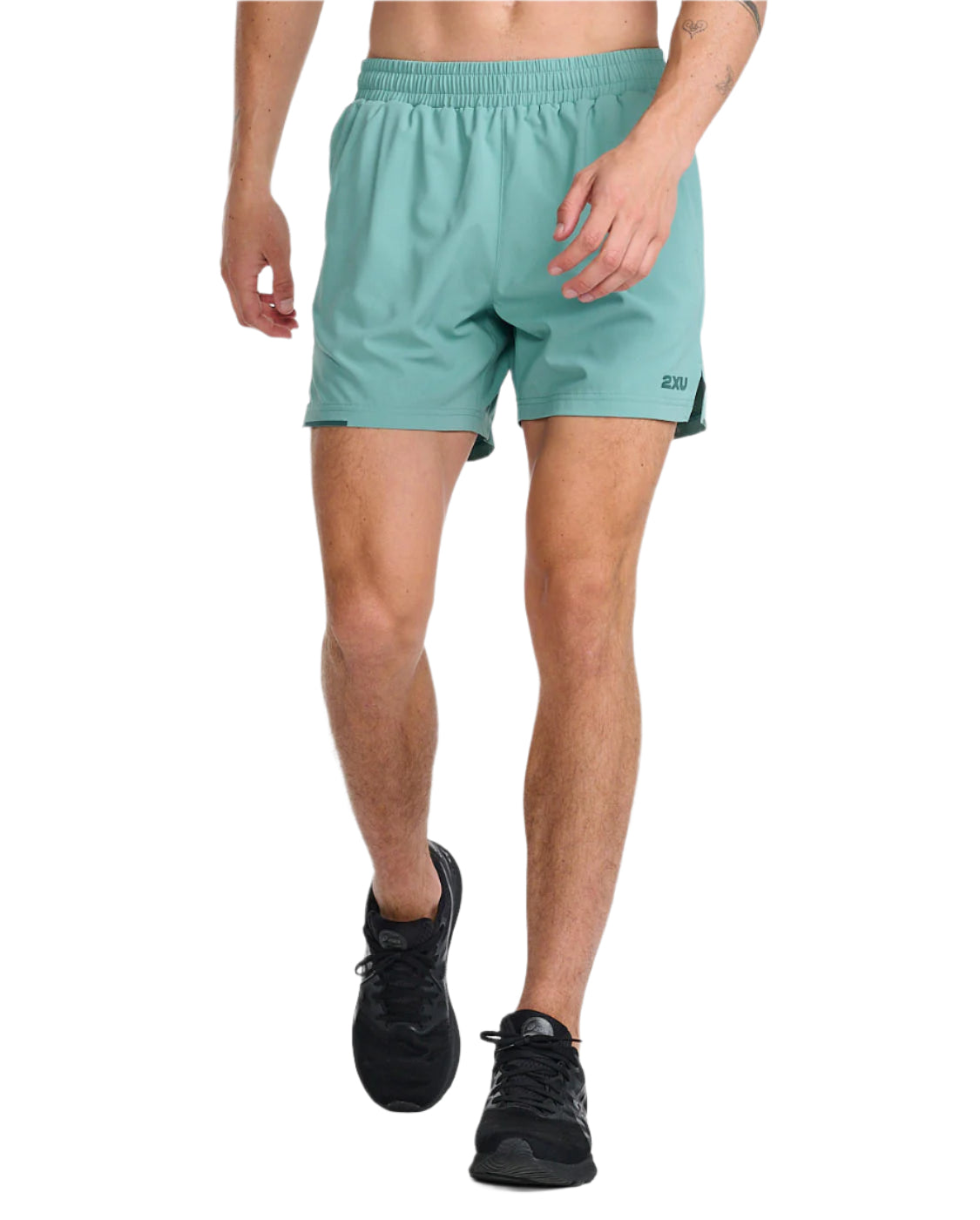 2XU MR6904B Aero 7 Inch Men's Running Shorts (Raft/Pine Reflective) | Cycling Gears Hub