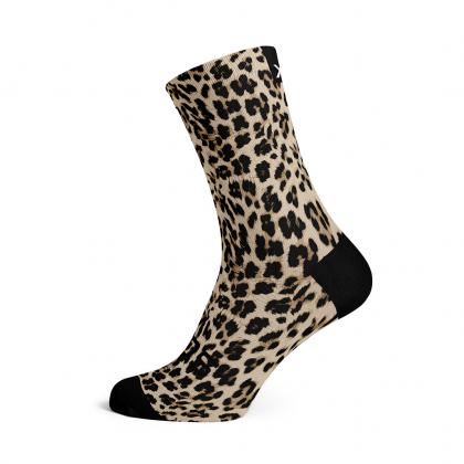 SOX Gold Leopard Casual Crew Socks – Bold Everyday Crew | Breathable Comfort & Stylish Animal Print