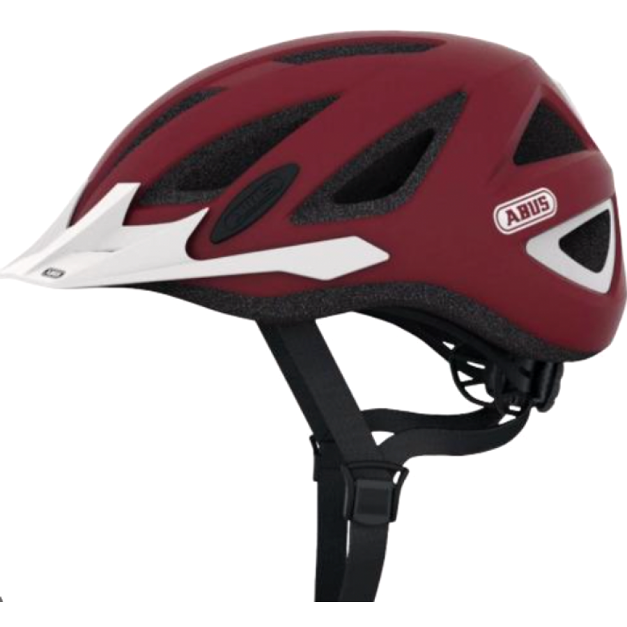 ABUS Urban-I 2.0 Cycling Helmet – Marsala Red (Size M) | Urban & Commuter Helmet