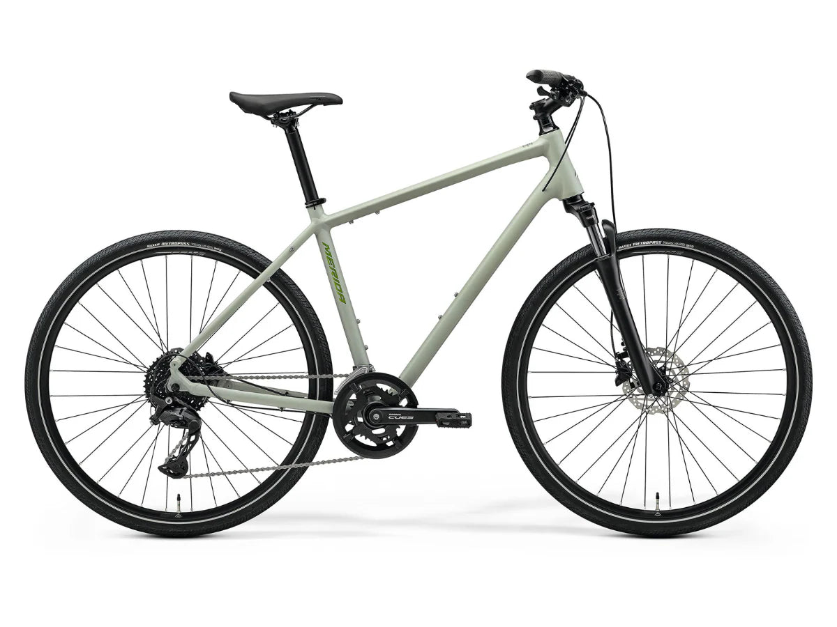 Merida Crossway 300 Hybrid Bike – Matt Early Moss Grey / Warm Slate Grey