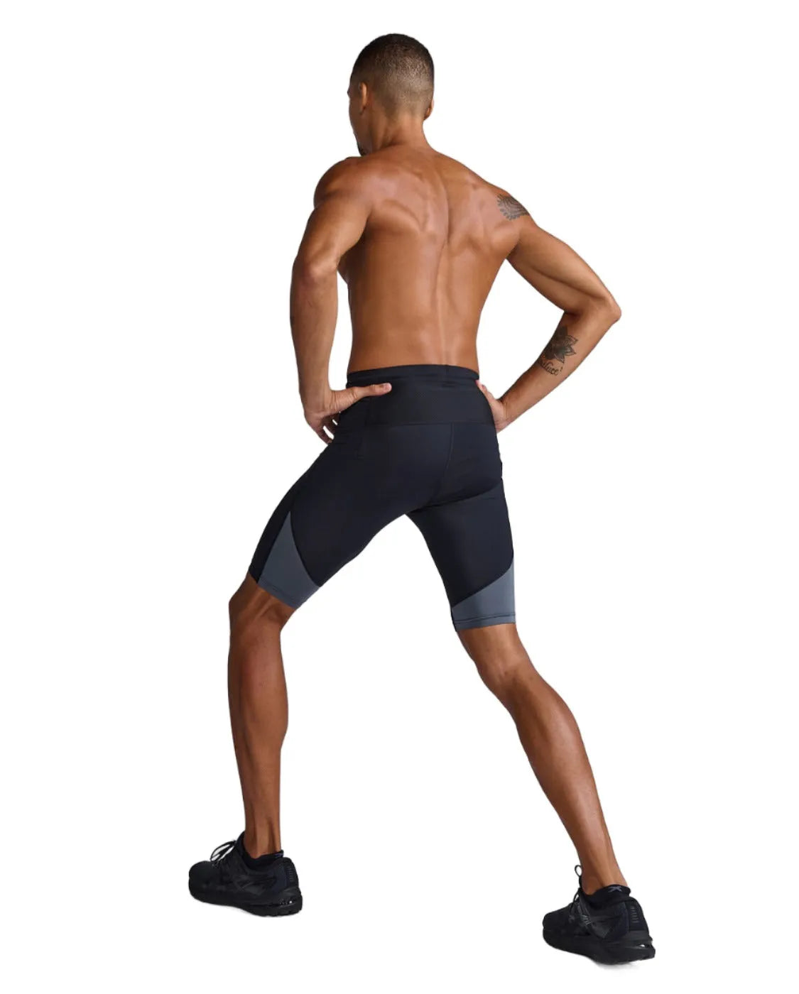 2XU MA7050B Light Speed React Men's Cycling Compression Shorts (Black/White Reflective) | Cycling Gears Hub