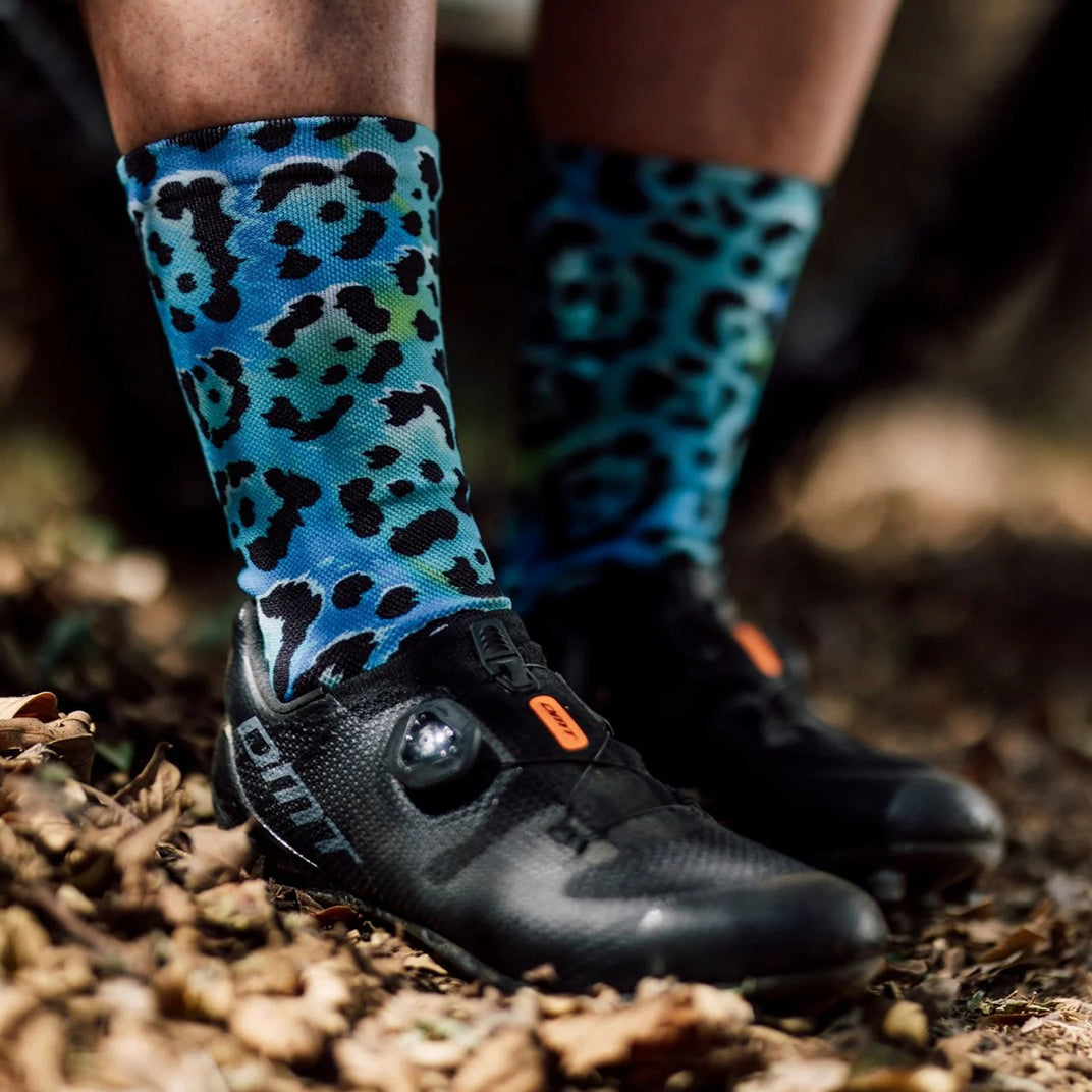 SOX EL.Leopard Blu Casual Crew Socks – Bold Everyday Crew | Breathable Comfort & Stylish Animal Print