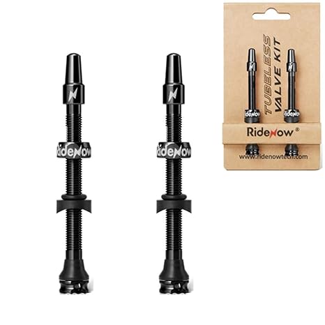 RIDENOW TUBELESS VALVE KIT (BLACK) ONLY 2