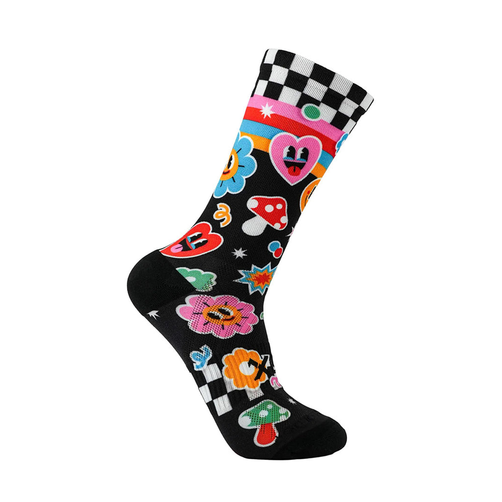 SOX Sticker Casual Crew Socks – Lightweight Everyday Crew | Breathable Comfort Fit