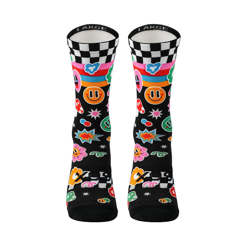 SOX Sticker Casual Crew Socks – Lightweight Everyday Crew | Breathable Comfort Fit