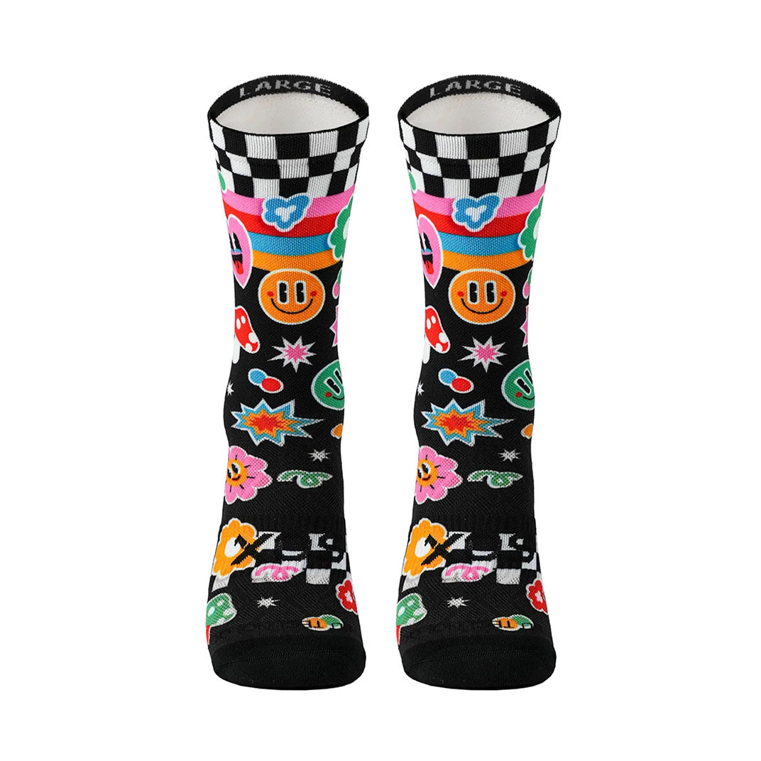 SOX Sticker Casual Crew Socks – Lightweight Everyday Crew | Breathable Comfort Fit