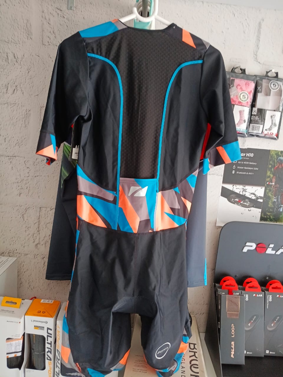 Zone3 Activate Plus Short Sleeve Tri Suit Midnight Camo Large - Men's Race Trisuit with Waffle Back Panel | Cycling Gears Hub