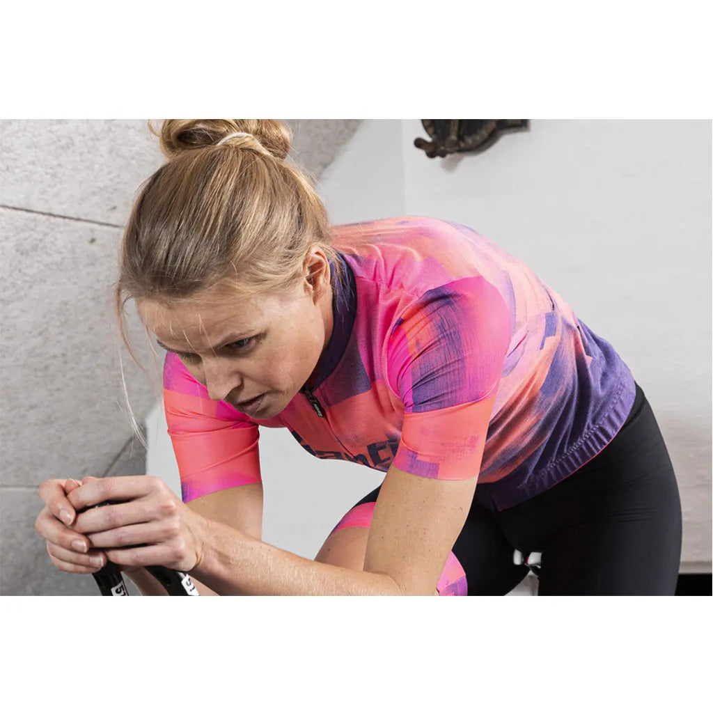 Santini Forza Women's Cycling Jersey (Atomic Orange) | Cycling Gears Hub